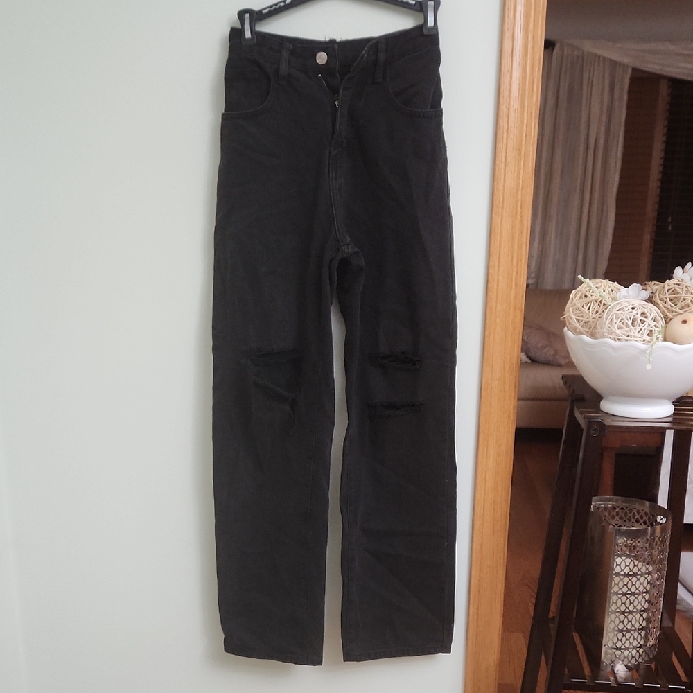 SHEIN Black Flare & Wide Leg Jeans